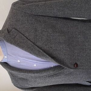 Gray Herringbone Blazer